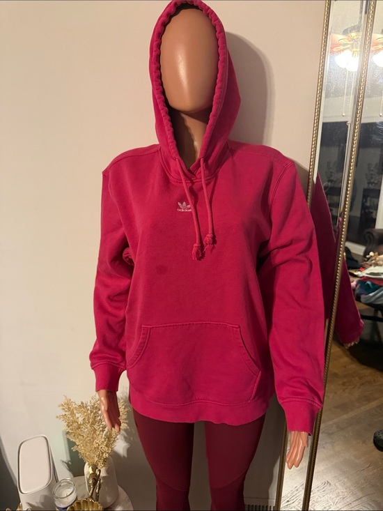 adidas Tops - adidas Women's Hot Pink Trefoil Pullover Hoodie